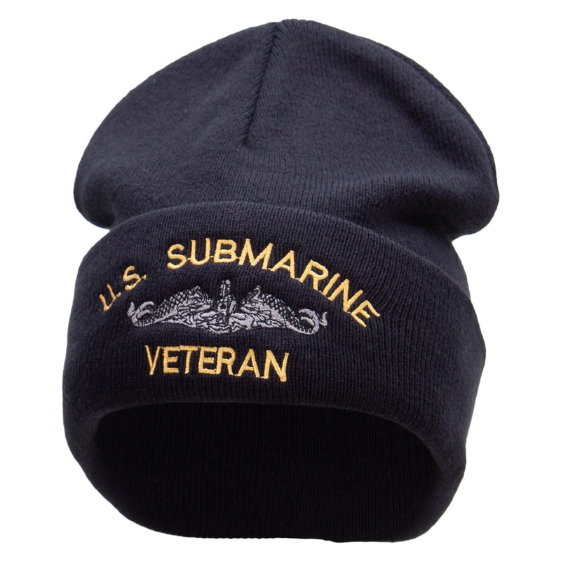 US Submarine Veteran Military Big Size Acrylic Long Beanie Navy XL-3XL