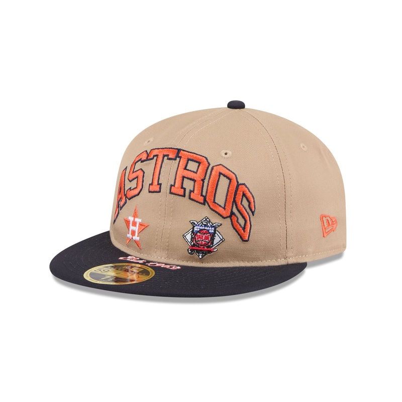 Houston Astros Camel Retro Crown 59FIFTY Fitted Hat 7