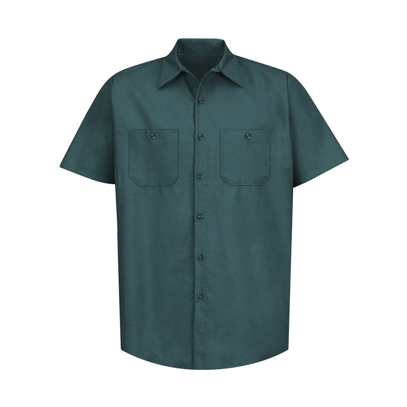 Red Kap SP24 Industrial Short Sleeve Work Shirt – Spruce Green Spruce Green S