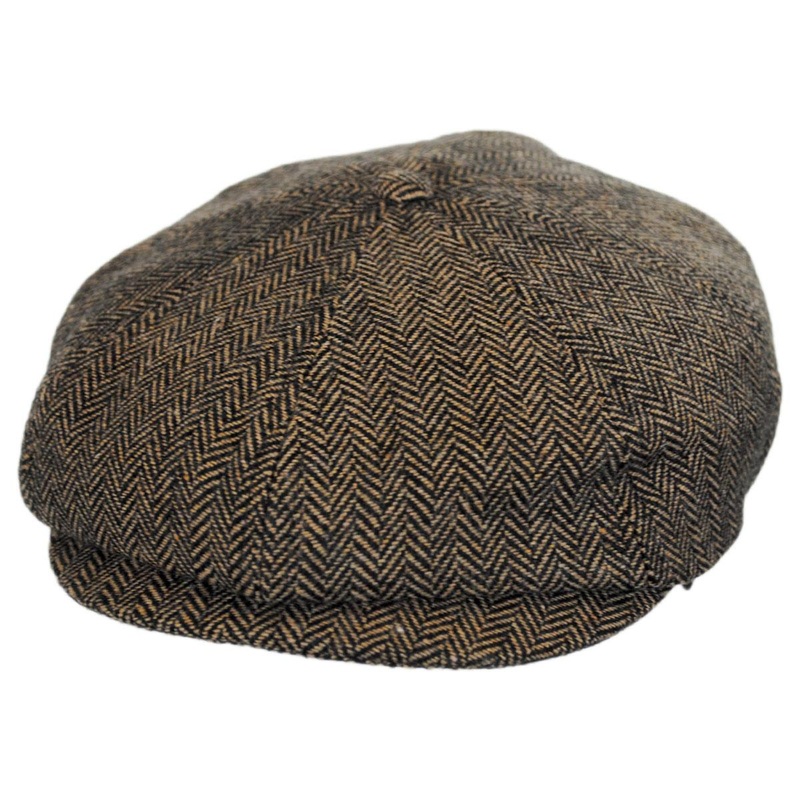 Toddler Lil Brood Herringbone Newsboy Cap BROWN/KHAKI TODDLER