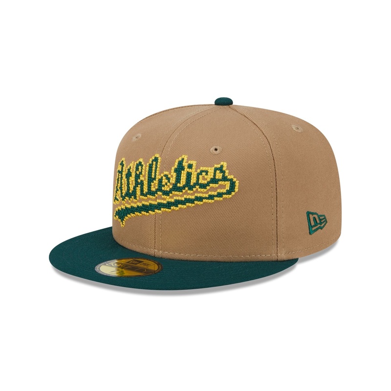 Athletics Classic 8-Bit Wordmark 59FIFTY Fitted Hat 7