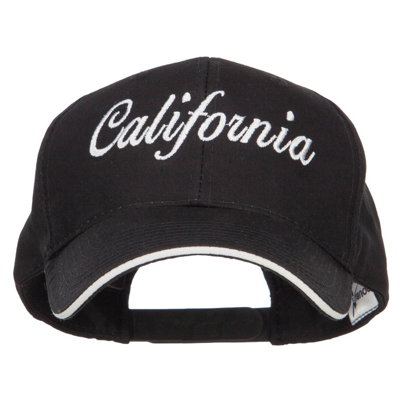 California Embroidered Oversized Twill Cap Black XL-3XL