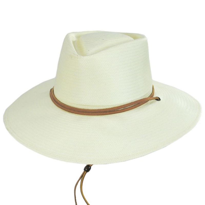 Cayuse Shantung Straw D-Crown Outback Hat NATURAL S