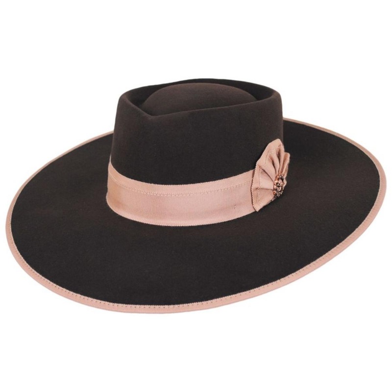 Cowpuncher Wool and Angora Felt Gambler Hat BEAVER 6 7/8