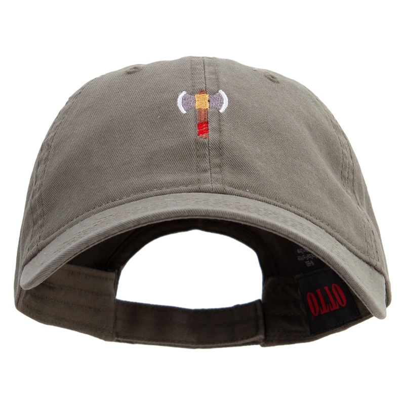 Danish Tomahawk Embroidered Garment Washed Cotton Twill Cap Olive Green One Size