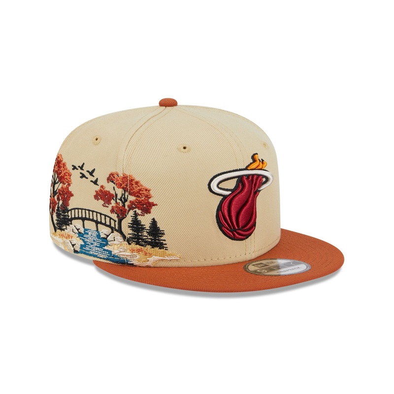 Miami Heat Fall Landscape 9FIFTY Snapback Hat One Size