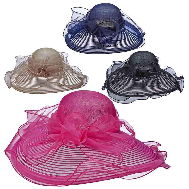 Sinamay and Crinoline Kentucky Derby Hat – Scala Collezione Navy