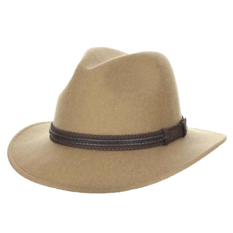 Tan ProvatoKnit Fedora for Men – DPC 1921 Hats Camel X-Large