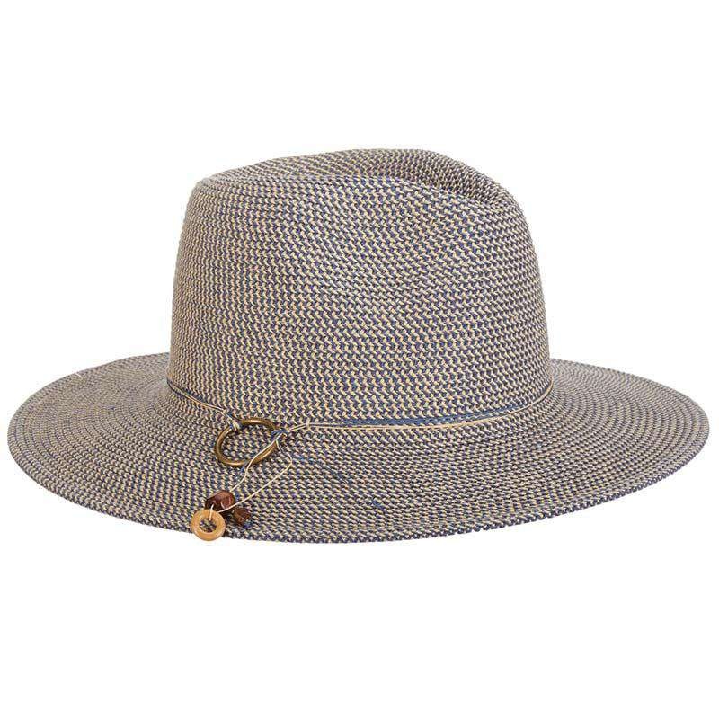 Tweed Braid Toyo Safari Hat with Brass Ring – Tropical Trends Hats Denim tweed
