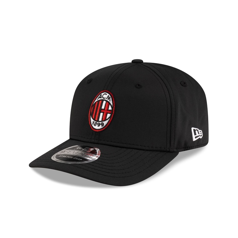 AC Milan Core Black 9SEVENTY Stretch-Snap Hat One Size