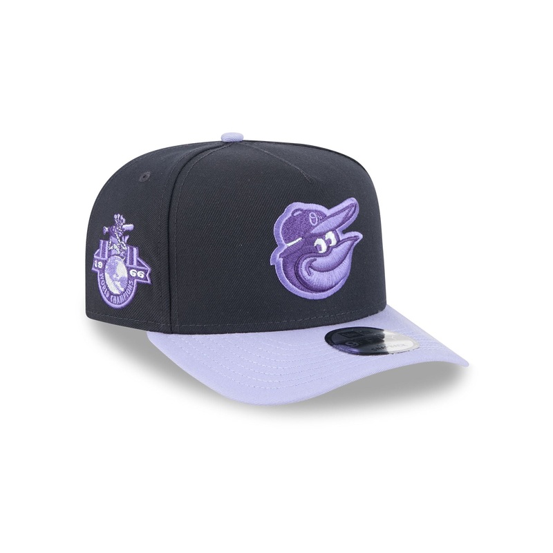 Baltimore Orioles Navy Lavender 9FIFTY A-Frame Snapback Hat One Size