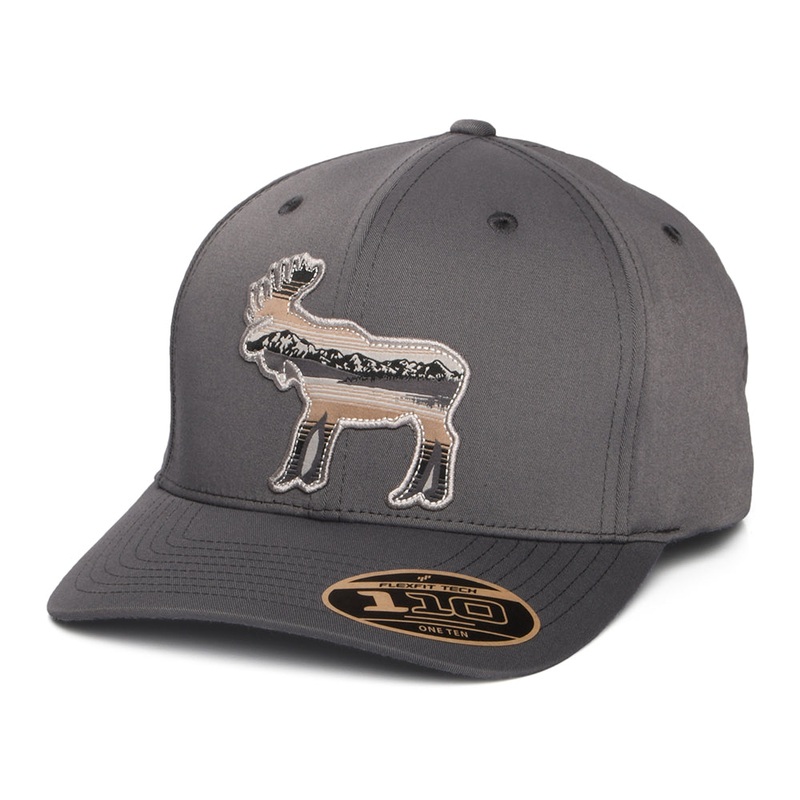Columbia Hats Scenic Moose Lost Lager 110 Flexfit Snapback Cap – Grey Adjustable