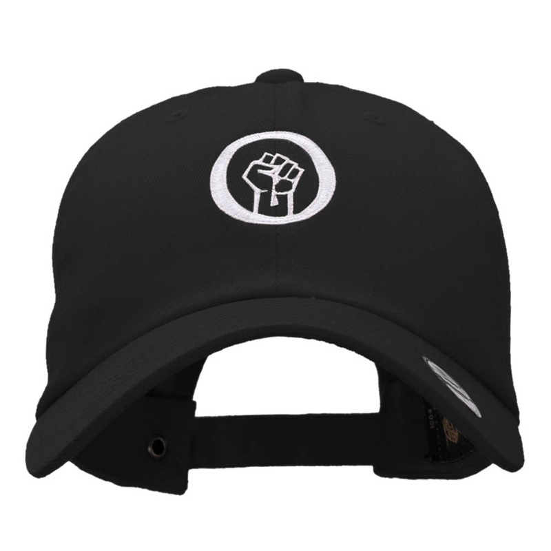 In Power Fist Embroidered Cotton Twill Cap Black One Size
