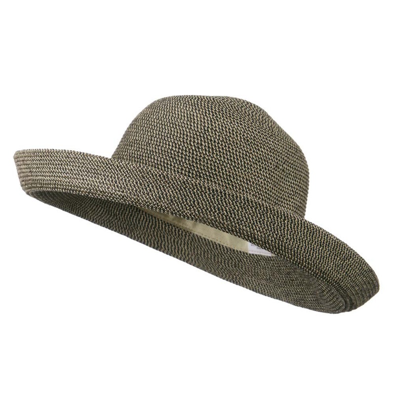 Kettle Brim UPF 50+ Cotton Paper Braid Hat Black Tweed One Size