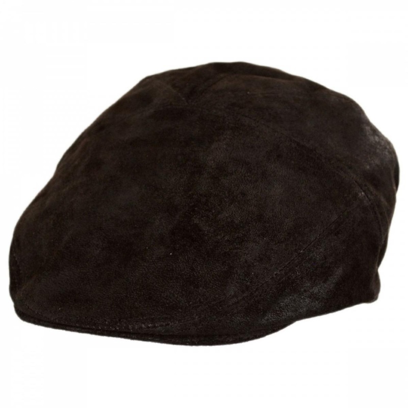 Lazar Suede Leather Ivy Cap COFFEE S
