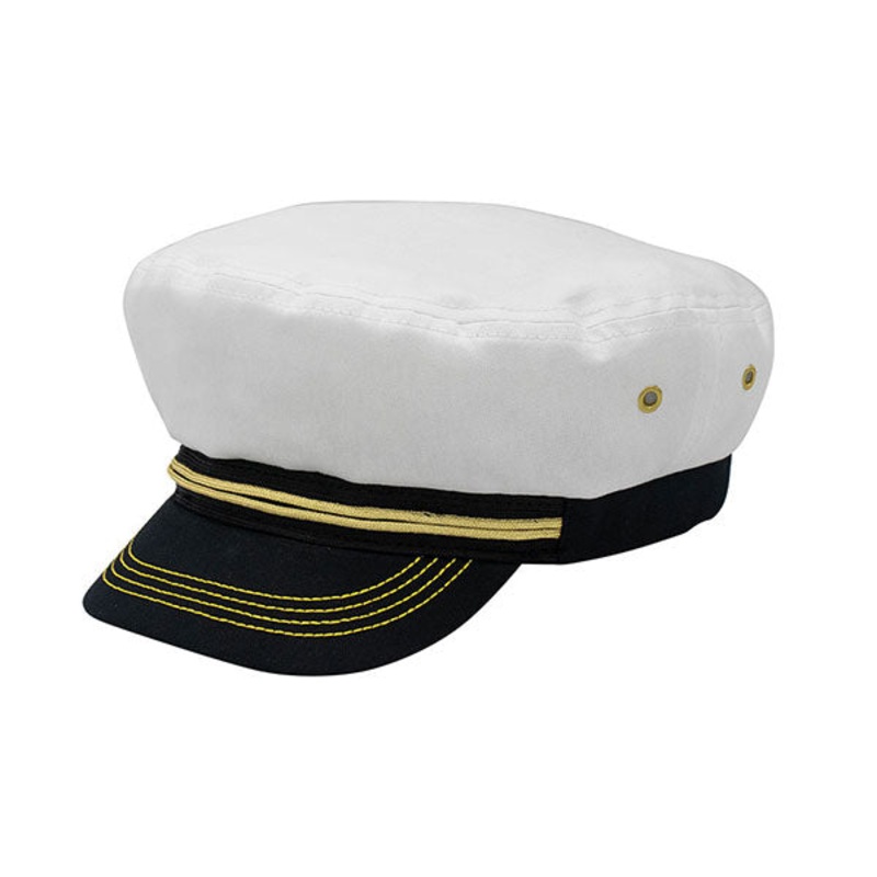 Mega Cap 2112 Captain Hat White
