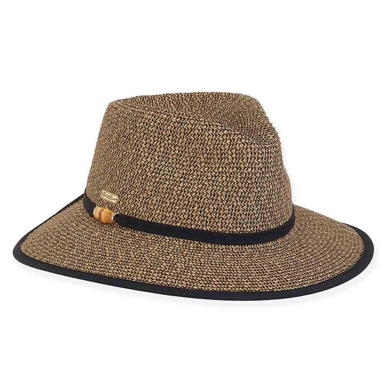 Backless Ponytail Opening Fedora – Sun ‘N’ Sand Hats Black Tweed M/L (58 cm)