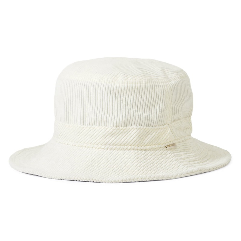 Brixton Hats Petra Corduroy Packable Bucket Hat – Off White X-Small/Small