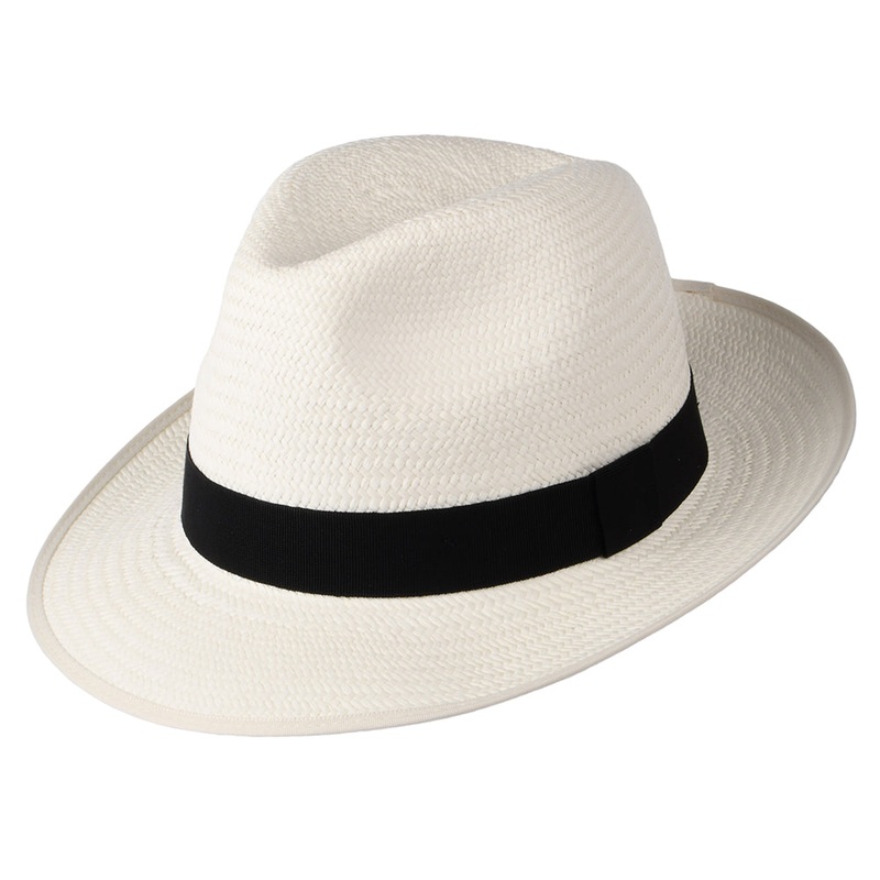 Christys Hats Bexley Panama Fedora Hat with Black Band – Bleach 55