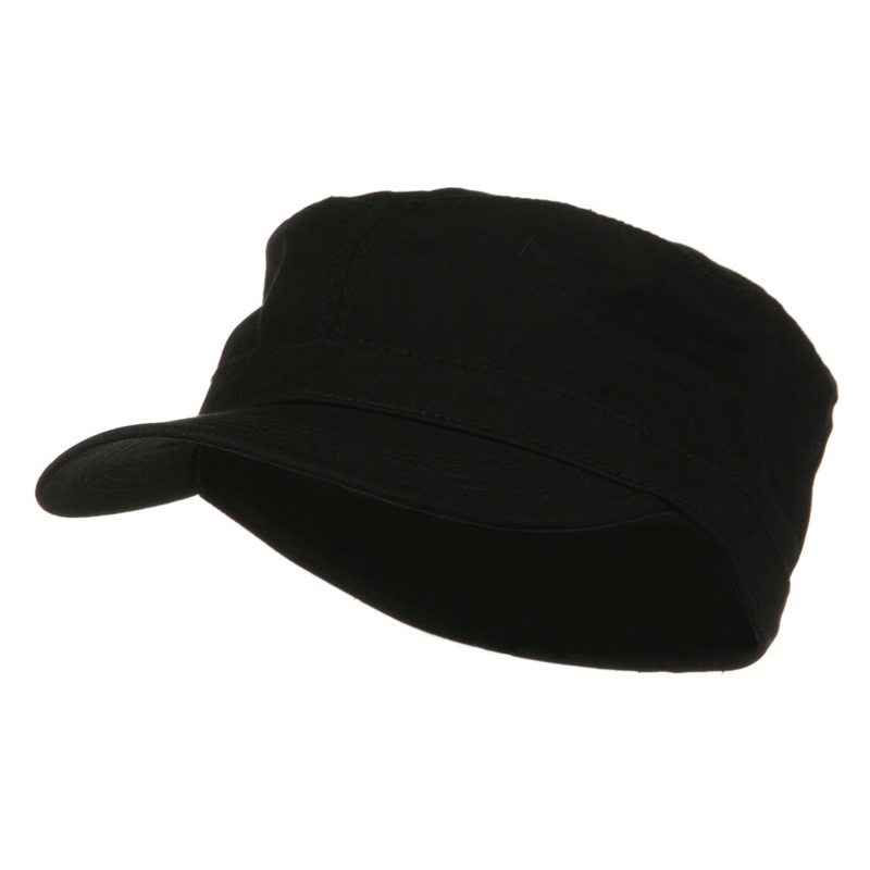 Cotton Fitted Military Cap Khaki 7