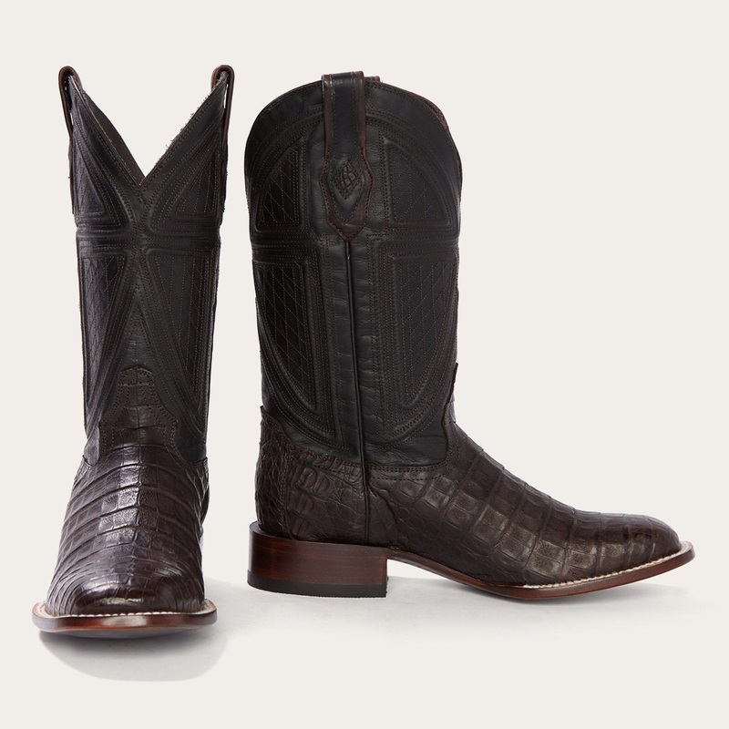 Kaycee Brown Caiman Belly Cowboy Boot Brown 7 D