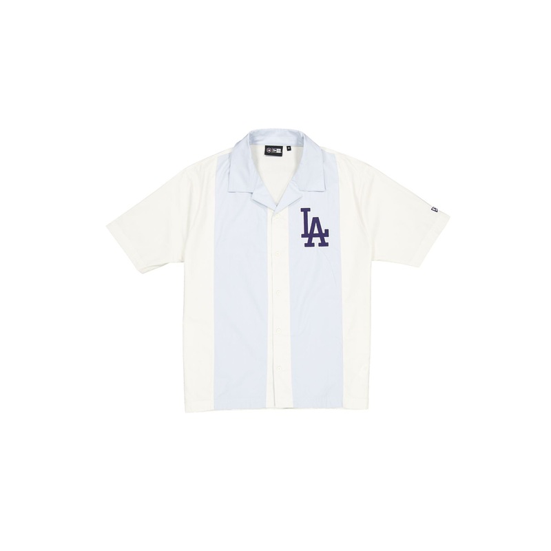 Los Angeles Dodgers Pale Blue Stripe Revere T-Shirt S