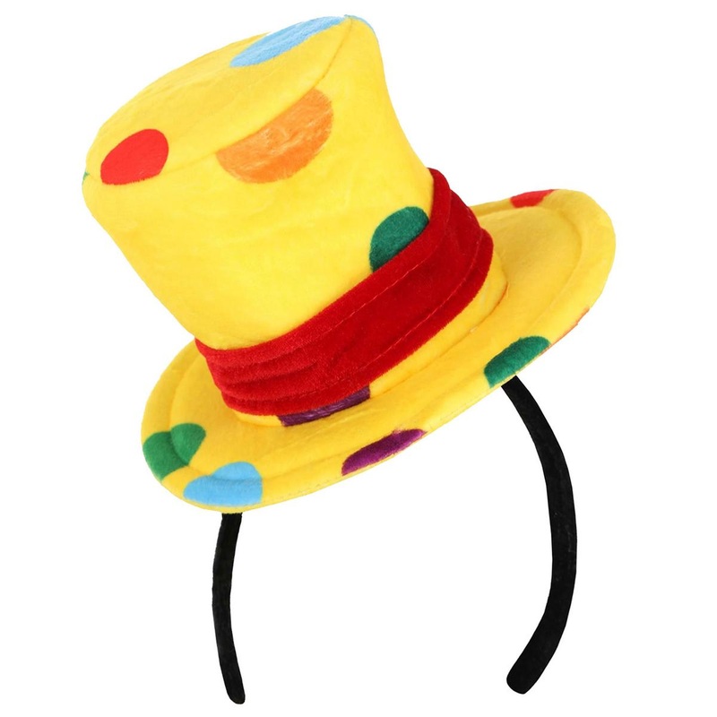Mini Polka Dot Clown Top Hat MULTI ONE SIZE FITS MOST