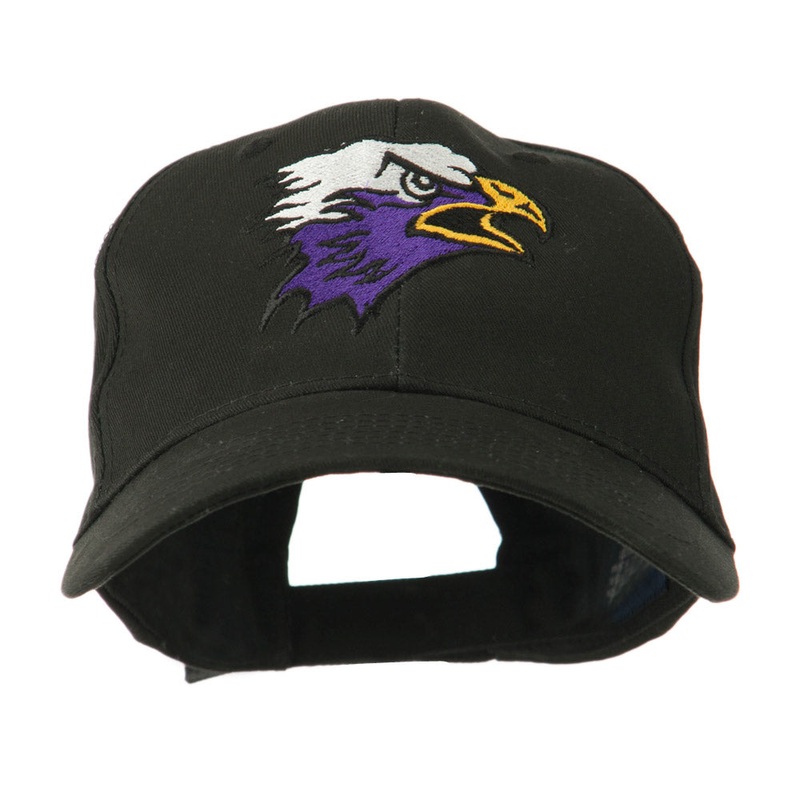 SM Eagle Head Mascot Embroidered Cap Black One Size