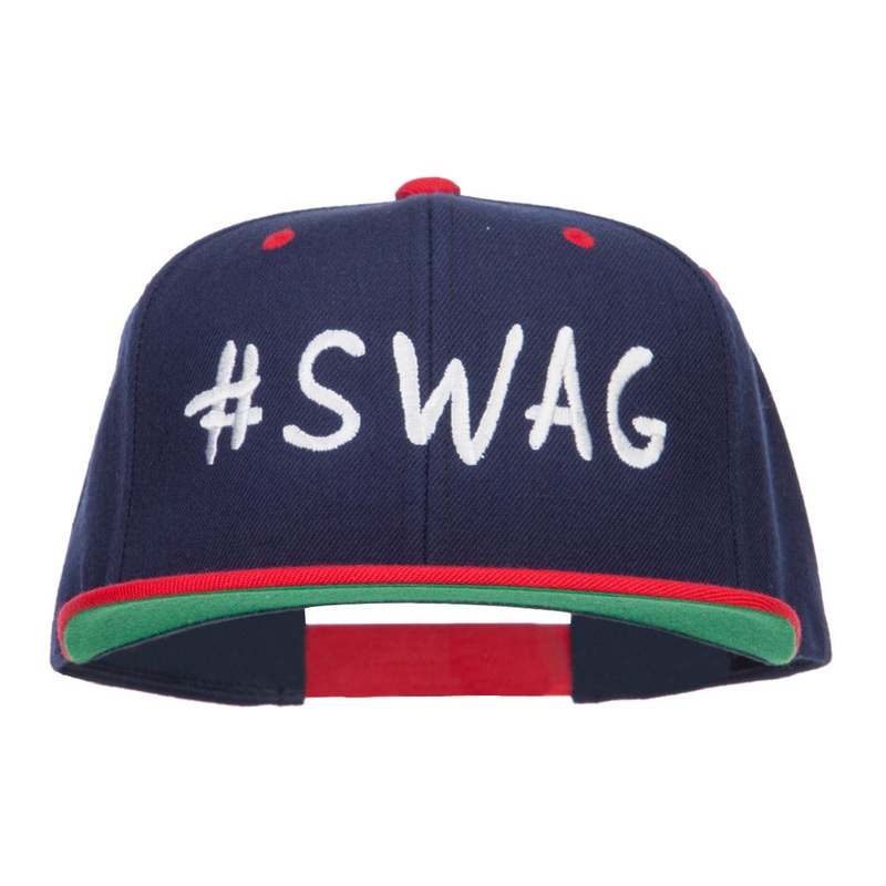Swag Embroidered Two Tone Snapback Navy Red One Size