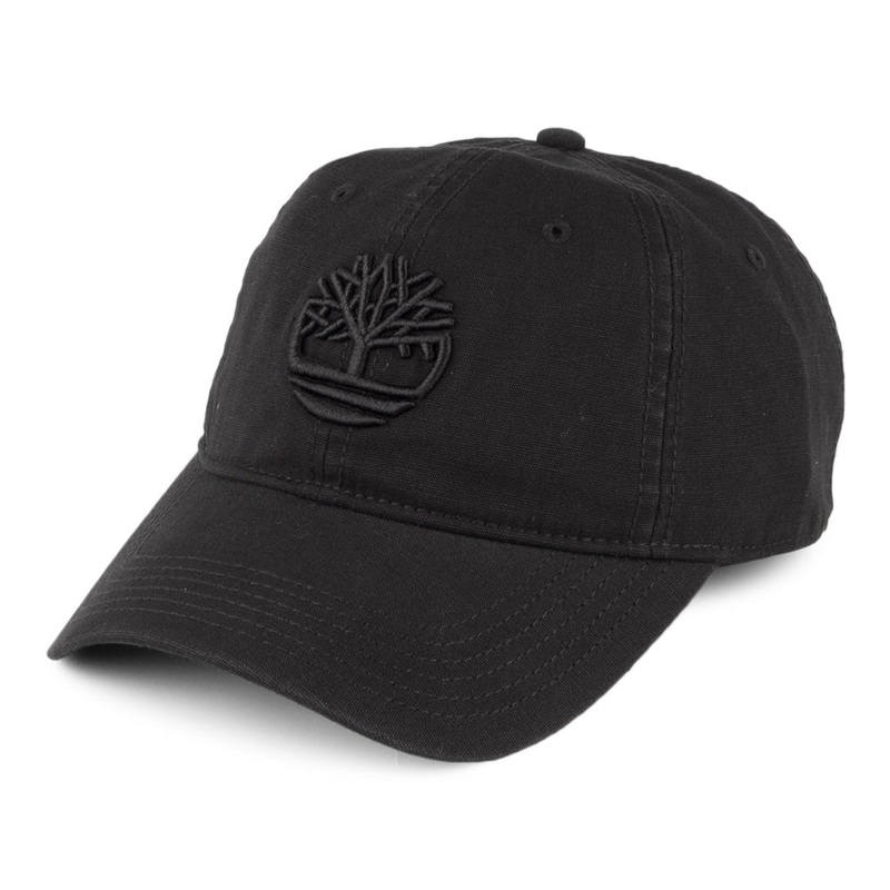 Timberland Hats Soundview Cotton Canvas Baseball Cap – Black Adjustable
