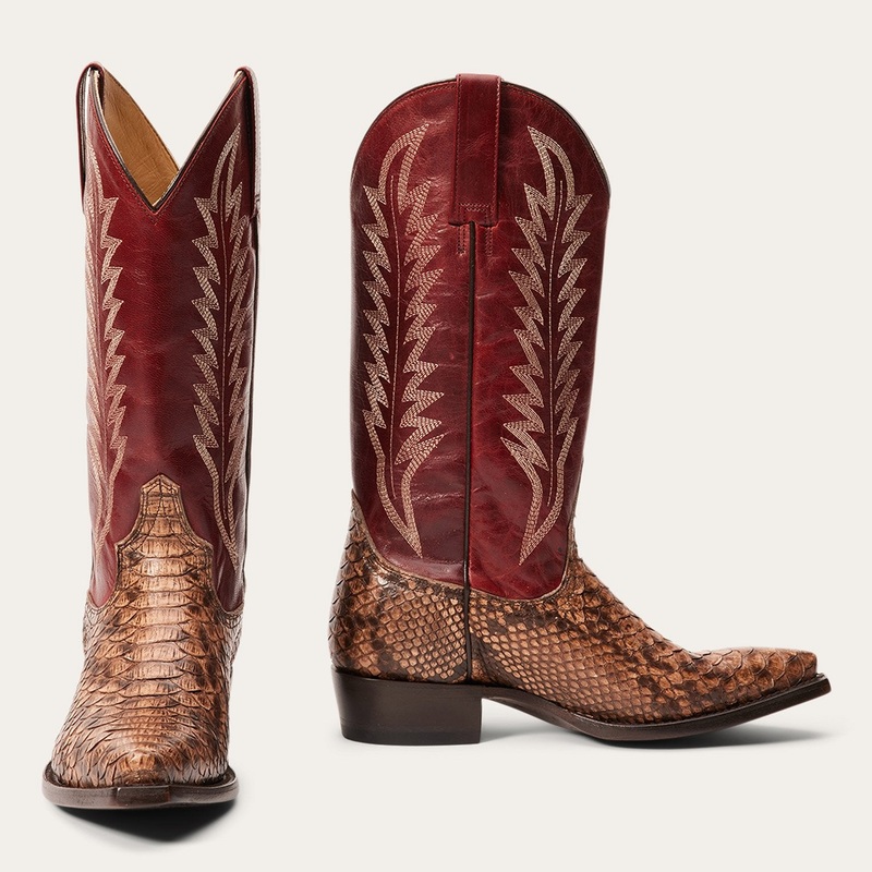 Ember Python Snip Toe Boot Red 5