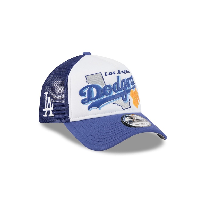 Los Angeles Dodgers State Flower 9FORTY A-Frame Trucker Hat One Size