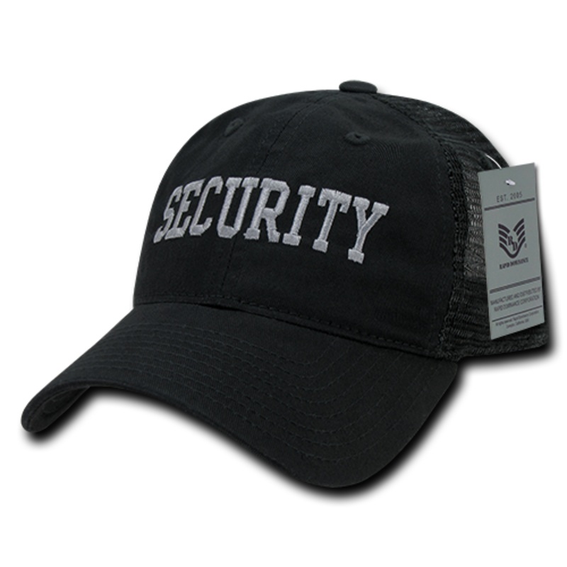 Security Trucker Hat Relaxed Mesh Baseball Cap Guard Public Safety – Rapid Dominance S79 Black