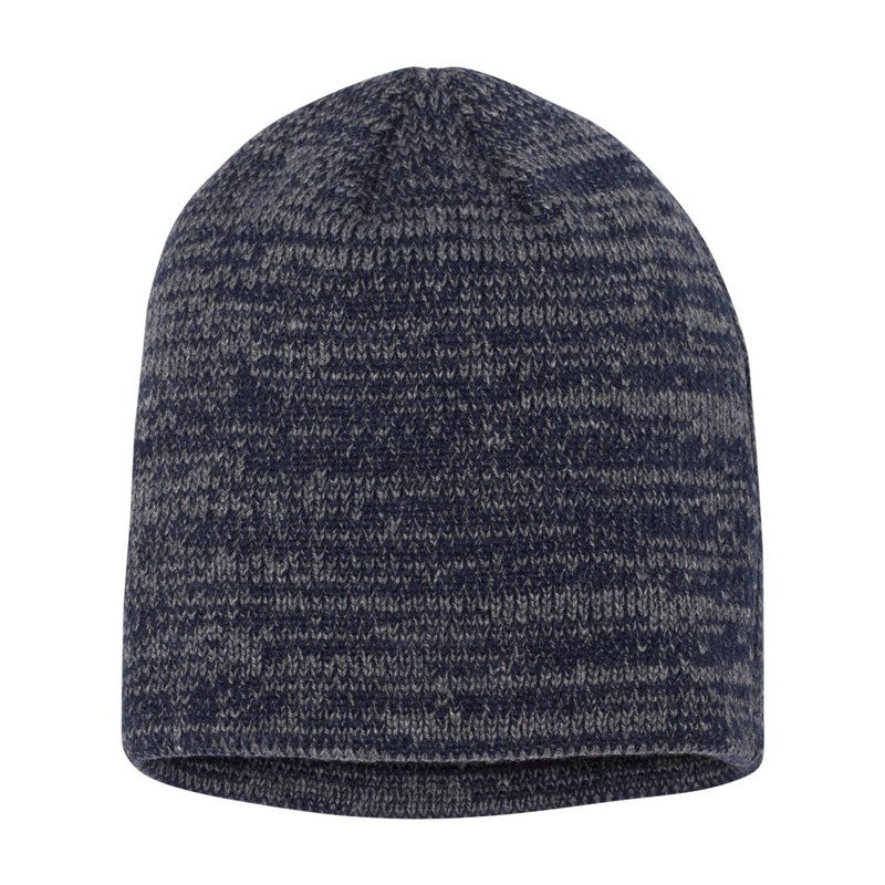 Sportsman SP03 – 8″ Marled Knit Beanie Black/Dark Grey