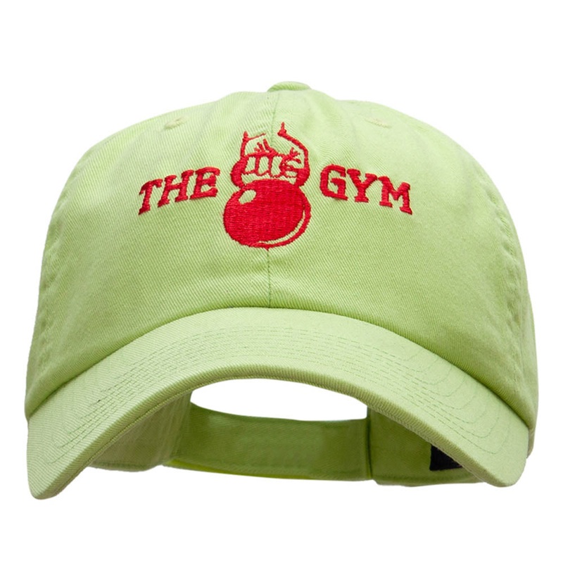 The Gym Embroidered Low Profile Dyed Cotton Twill Cap Cactus One Size