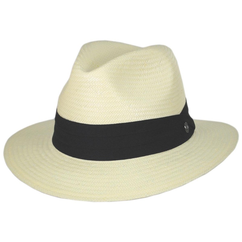 Wholesale Toyo Straw Safari Fedora Hat – Black Band B2B Pre-Pack IVORY 1S, 3M, 4L, 3XL, 1XXL