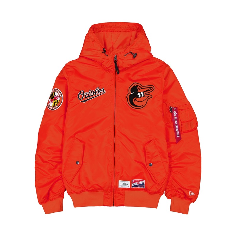 Alpha Industries x Baltimore Orioles L-2B Hooded Bomber Jacket S