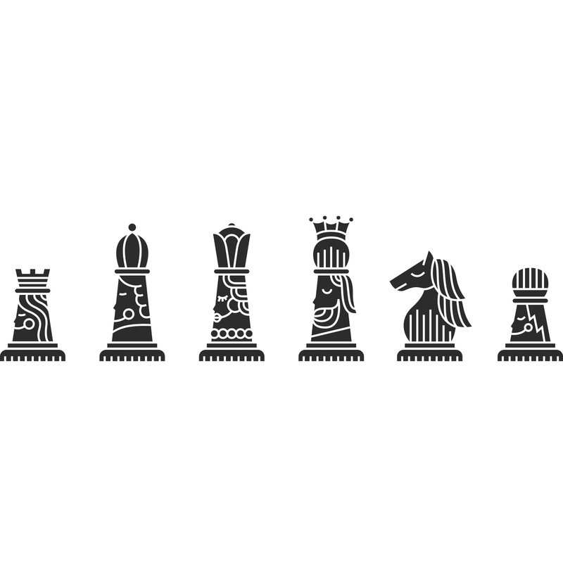 Black Chess Pieces Default Title One Size