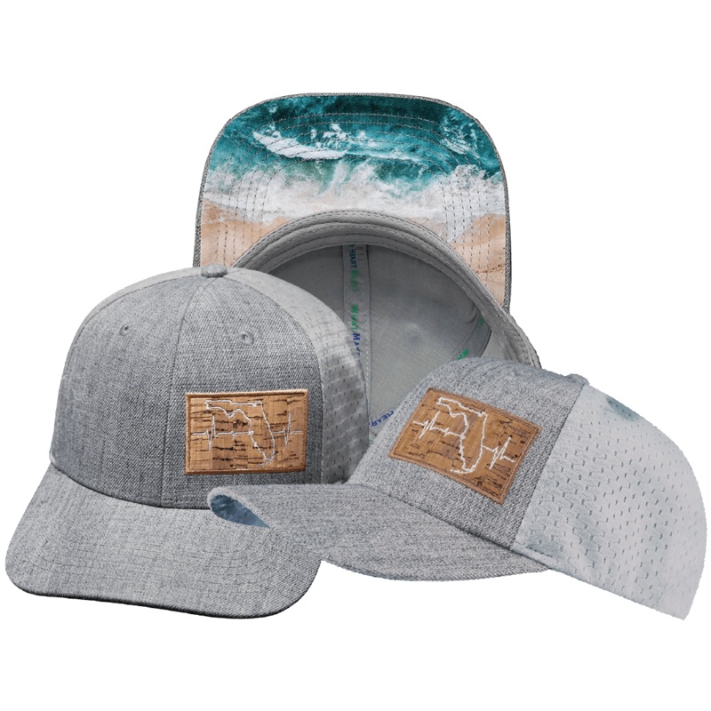 Florida Hat – Baseball Hat Fit – Heather Gray / Gray – Jersey Mesh