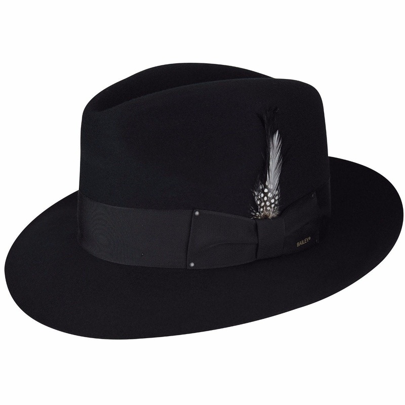 Gangster Fedora Black S