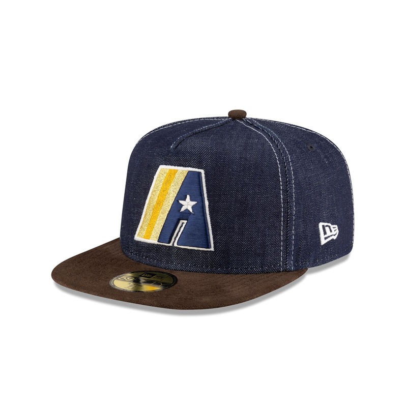 Houston Astros Houston Pack Denim Cooperstown Logo 59FIFTY A-Frame Fitted Hat 7