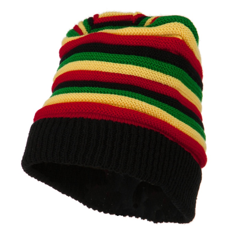 New Rasta Deep Shell Beanie Black One Size