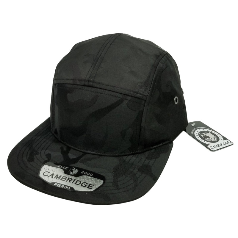 Pit Bull Cambridge PB259 Shiny Camo Camper Hat Black