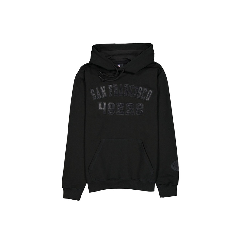 San Francisco 49ers Black on Black Logo Select Hoodie S