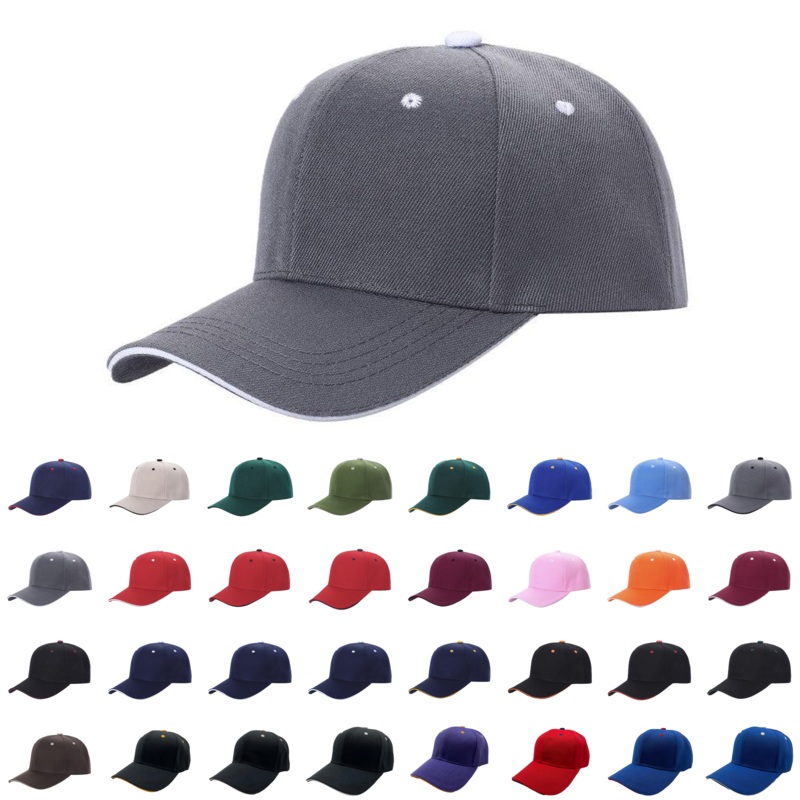 Unbranded Sandwich Bill Cap, Blank Baseball Hat Black/Gold
