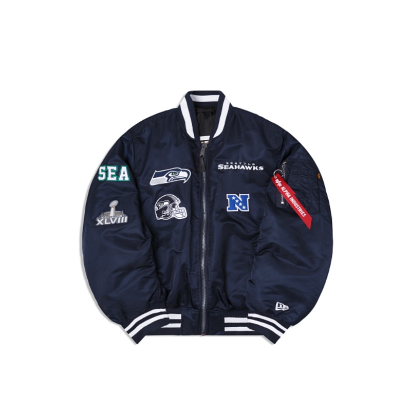 Alpha Industries X Seattle Seahawks MA-1 Bomber Jacket S