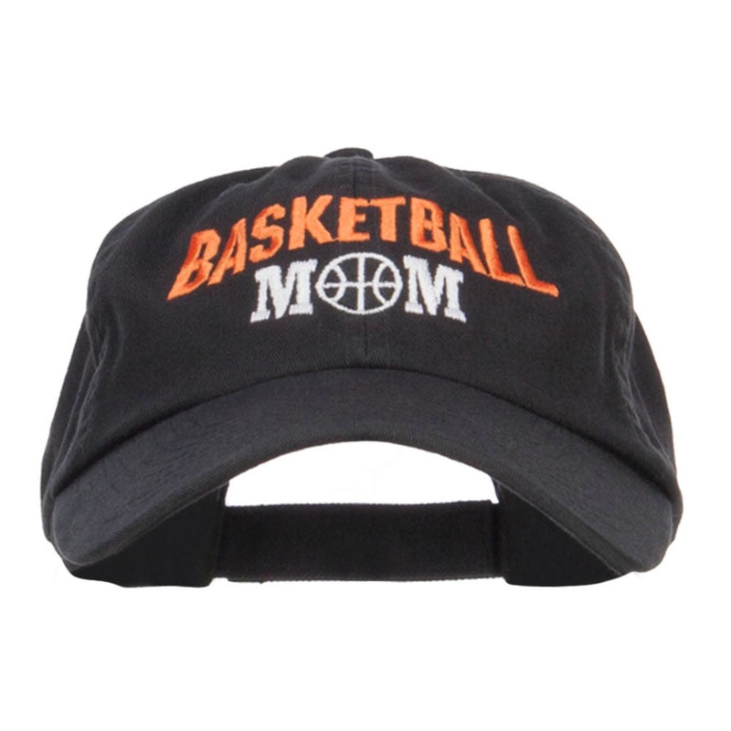 Basketball Mom Embroidered Low Profile Cap Black One Size