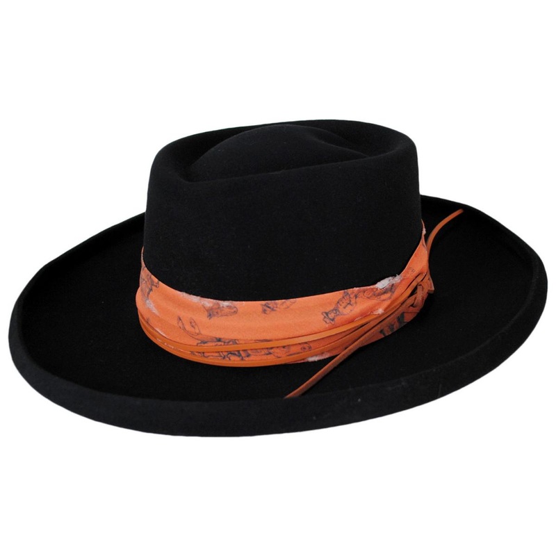Calamity Wool Felt Spade Western Hat BLACK 6 7/8