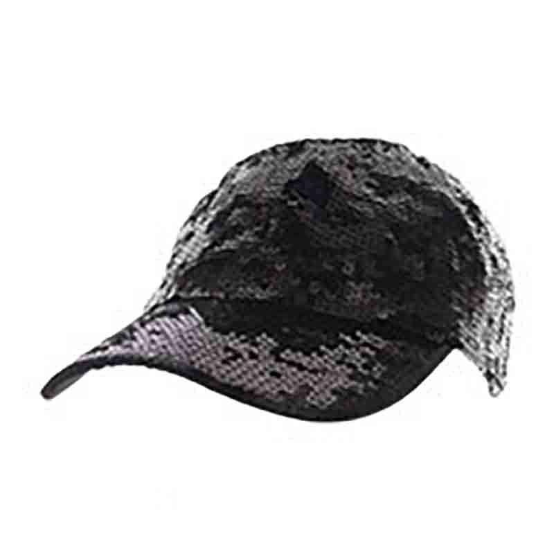 Glitter Baseball Cap Black