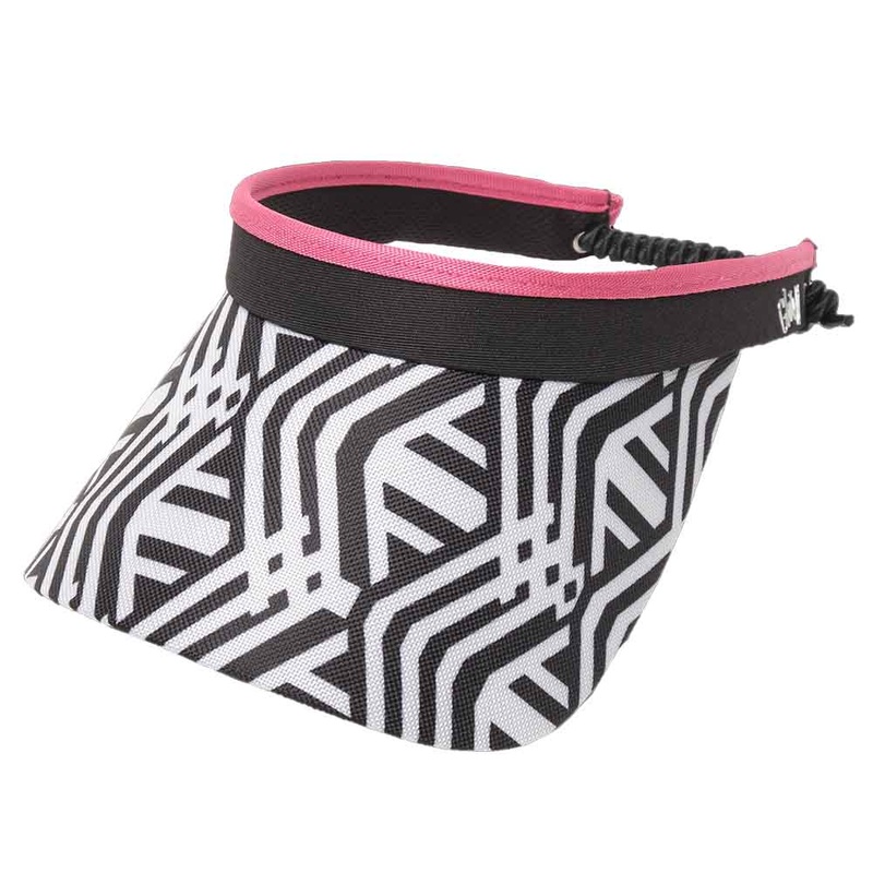 Mod Links Golf Sun Visor with Coil Lace – GloveIt Black /White